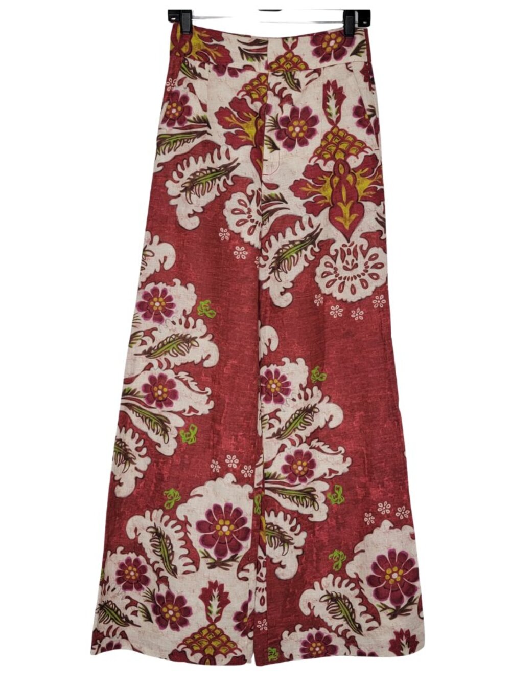 Zara Floral Linen Wide Leg Pants